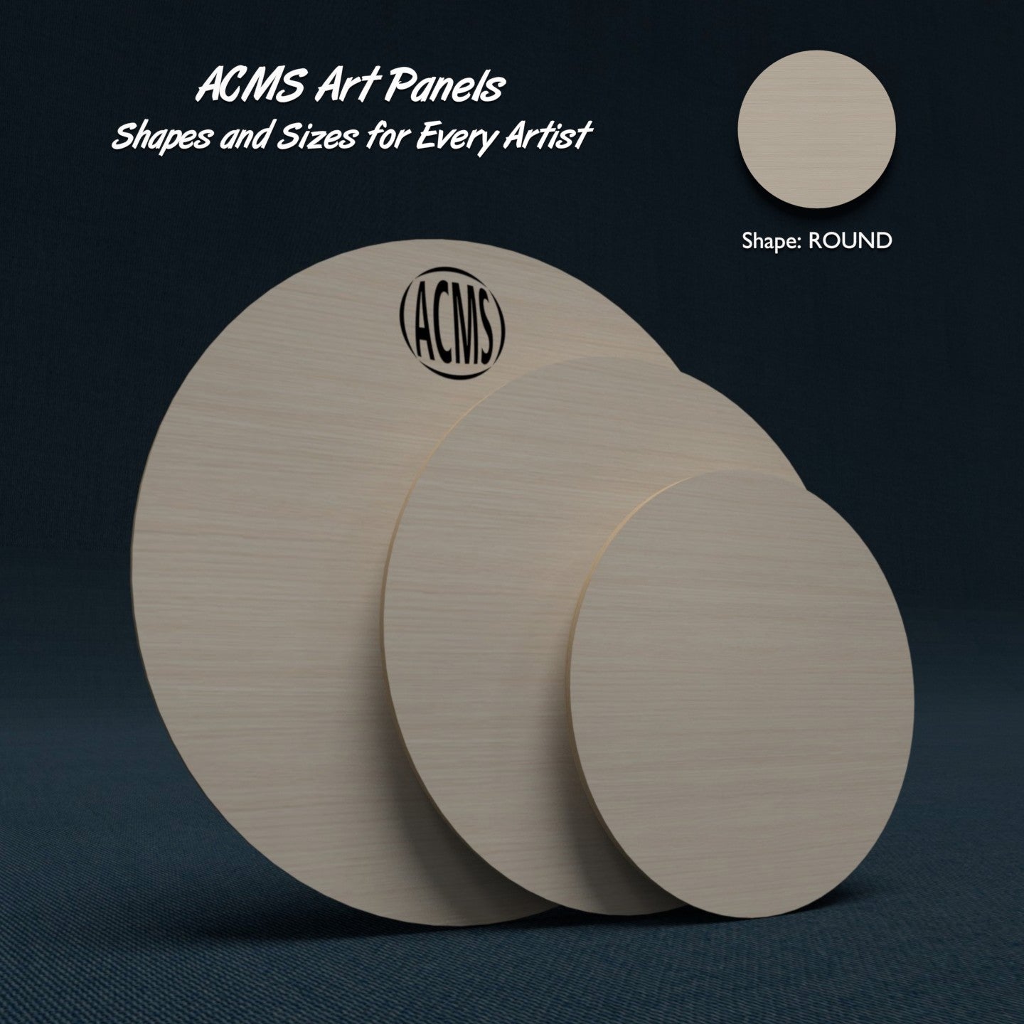 ACMS Round Art Panel - Baltic Birch Plywood - 1/4" Thick