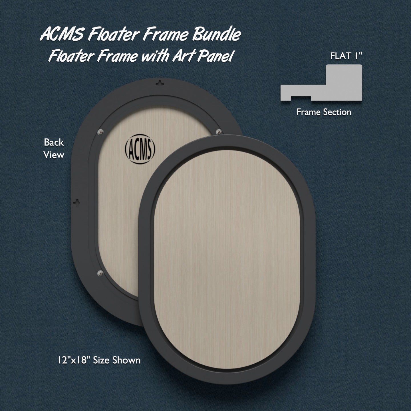 ACMS Capsule Floater Frame and Art Panel Bundle - Profile 1" FLAT
