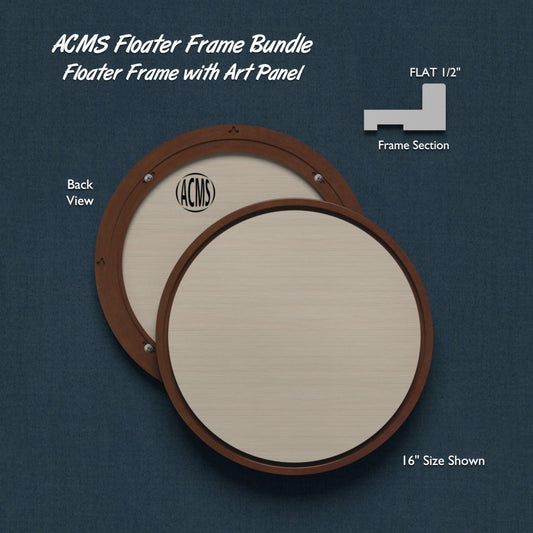 ACMS Round Floater Frame and Art Panel Bundle - Profile 1/2" FLAT