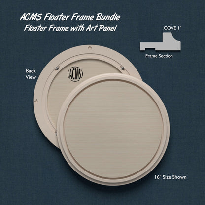 ACMS Round Floater Frame and Art Panel Bundle - Profile 1" COVE