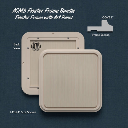 ACMS Soft Square Floater Frame and Art Panel Bundle - Profile 1" COVE
