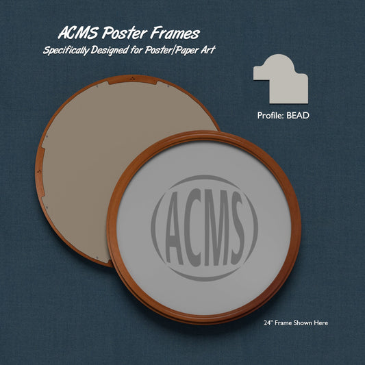 ACMS Round Poster Frame - 1 3/8" BEAD Profile