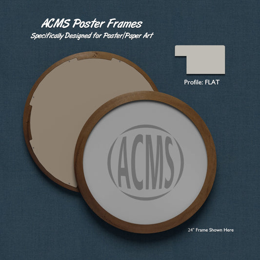 ACMS Round Poster Frame - 1 3/4" FLAT Profile