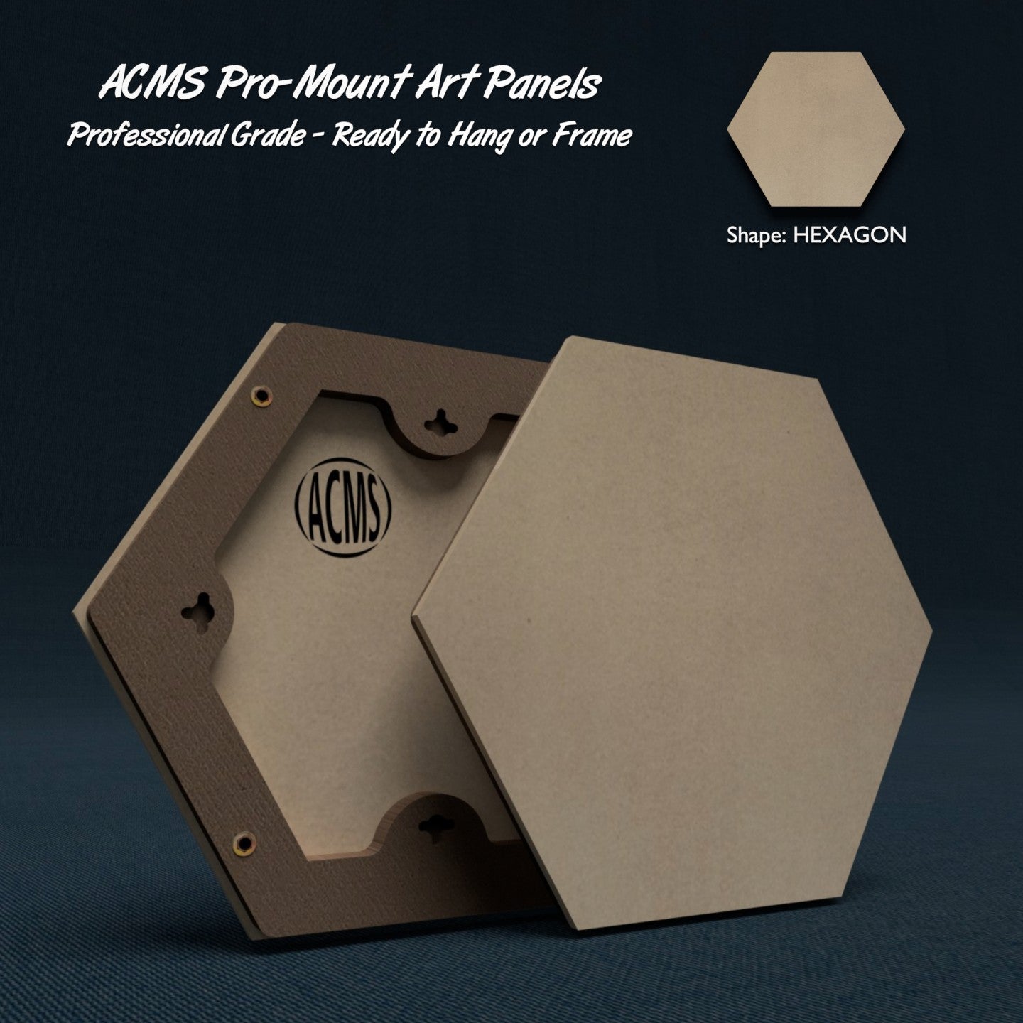 ACMS Hexagon Pro-Mount Art Panel - Fiberboard