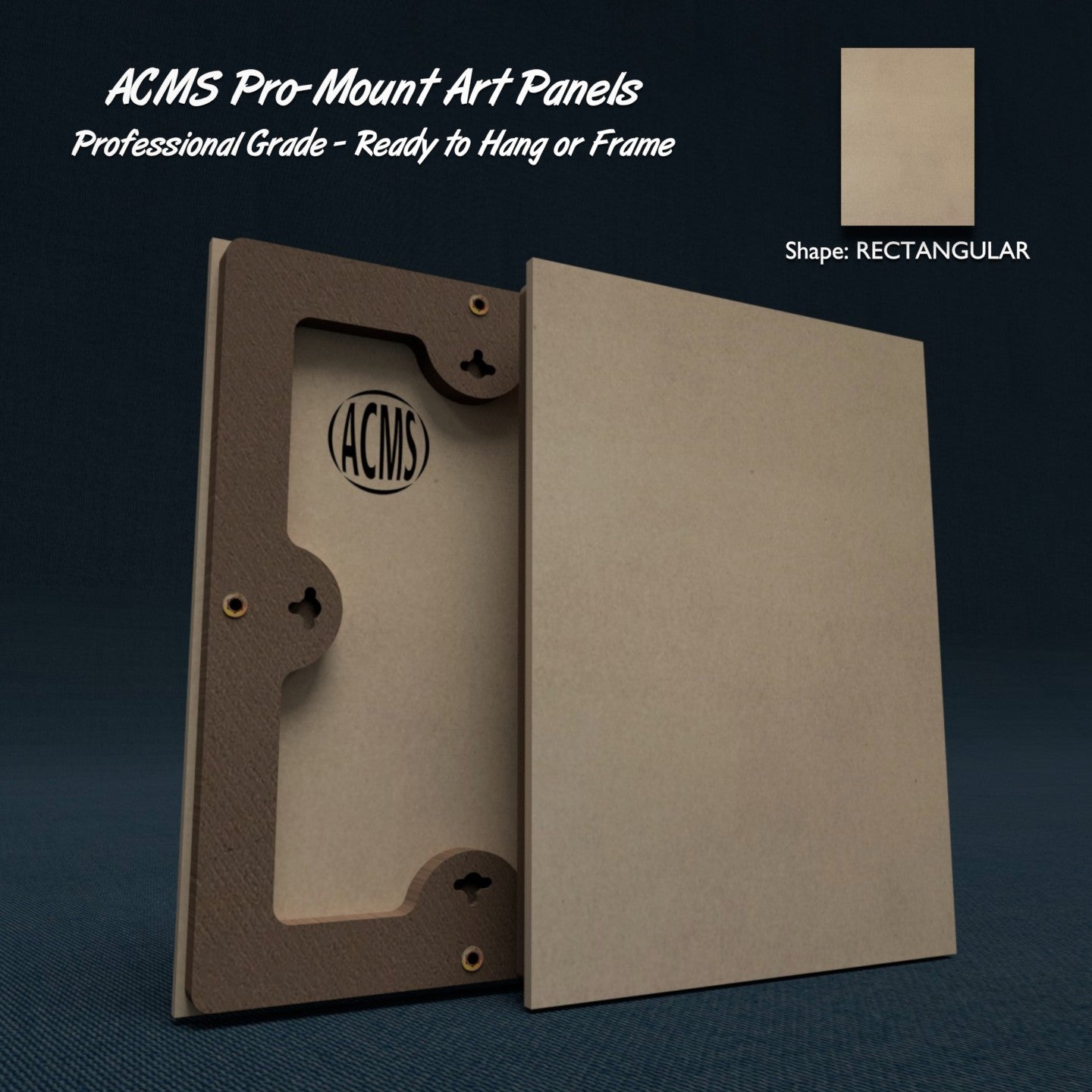 ACMS Rectangular Pro-Mount Art Panel - Fiberboard