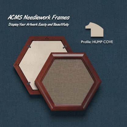 ACMS Hexagon Needlework Frame -Hump Cove Profile - 1.25" Frame Width