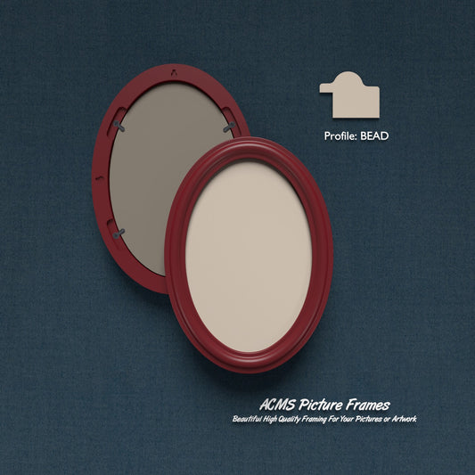 ACMS Oval Picture  Frame - Bead Profile - 1.25" Frame Width