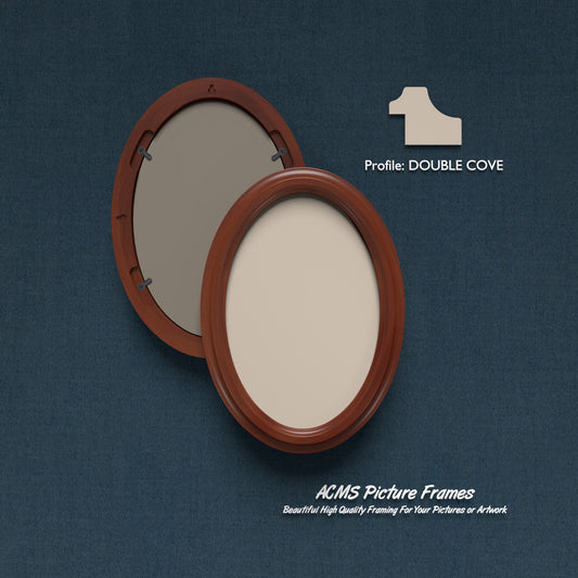ACMS Oval Picture  Frame - Double Cove Profile - 1.25" Frame Width