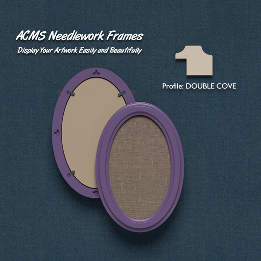 ACMS Oval Needlework Frame - Double Cove Profile - 1.25" Frame Width