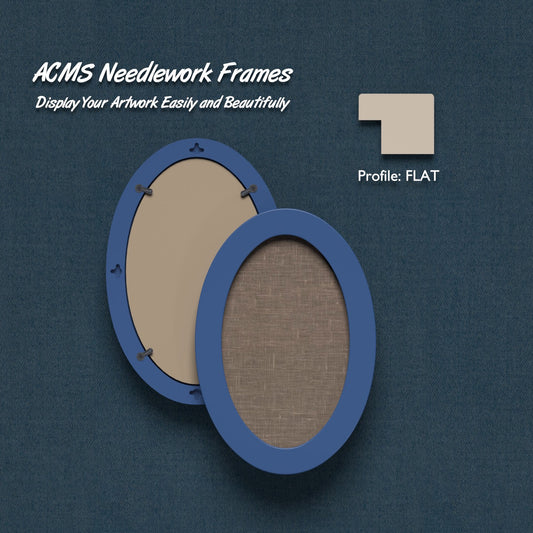 ACMS Oval Needlework Frame - Flat Profile - 1.25" Frame Width