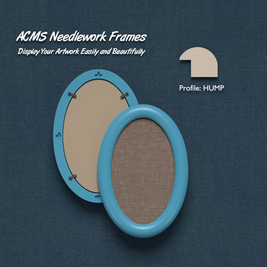 ACMS Oval Needlework Frame - Hump Profile - 1.25" Frame Width