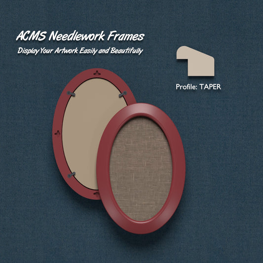 ACMS Oval Needlework Frame - Taper Profile - 1.25" Frame Width