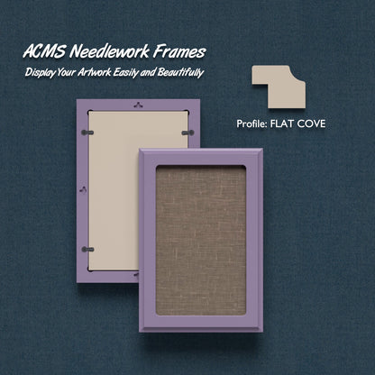 ACMS Sharp Rectangular Needlework Frame - Flat Cove Profile - 1.25" Frame Width