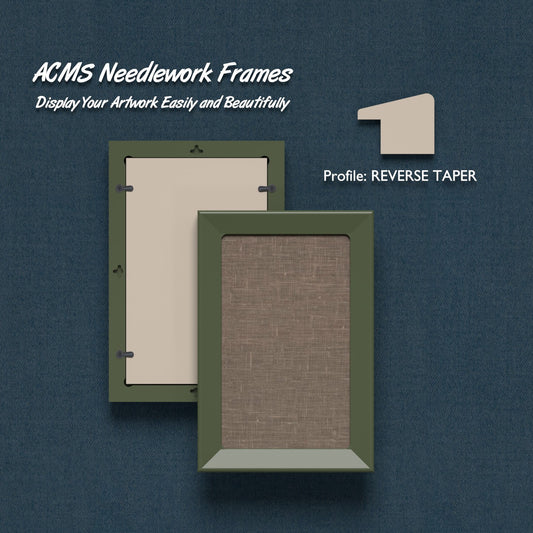 ACMS Sharp Rectangular Needlework Frame - Reverse Taper - 1.25" Frame Width