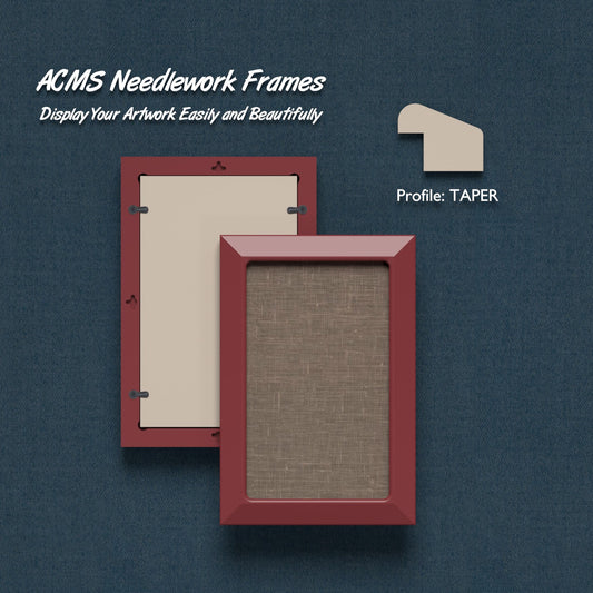 ACMS Sharp Rectangular Needlework Frame - Taper Profile - 1.25" Frame Width
