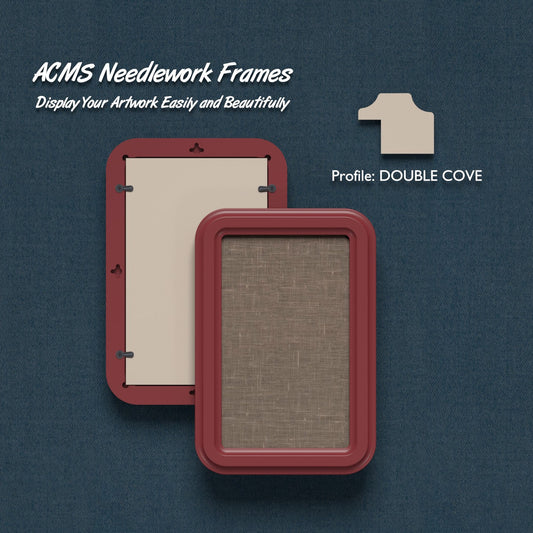 ACMS Rectangular Needlework Frame - Double Cove Profile - 1.25" Frame Width