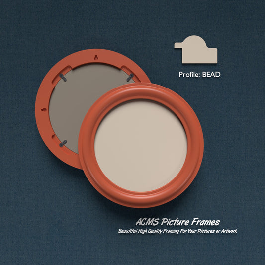 ACMS Round Picture Frame - Bead Profile - 1.50" Frame Width