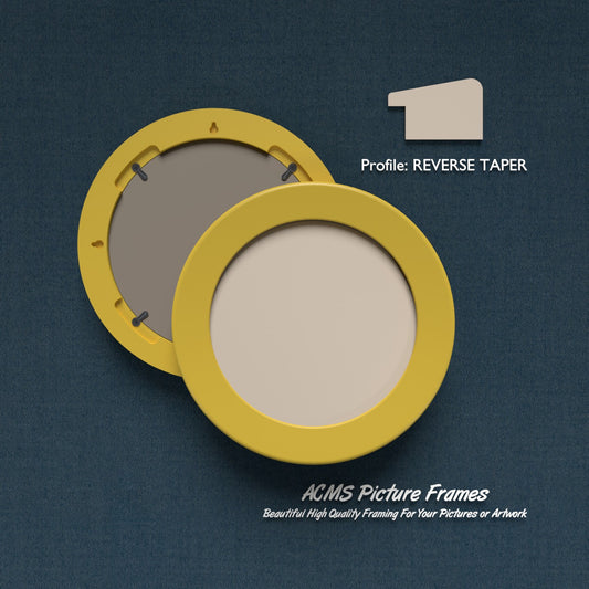 ACMS Round Picture Frame - Reverse Taper Profile - 1.50" Frame Width