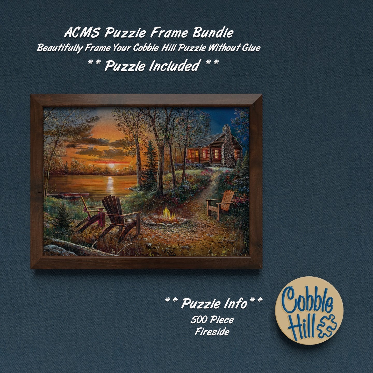 Puzzle Frame Bundle - 500 Piece - Fireside