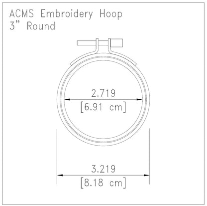 3" Round Embroidery Hoops