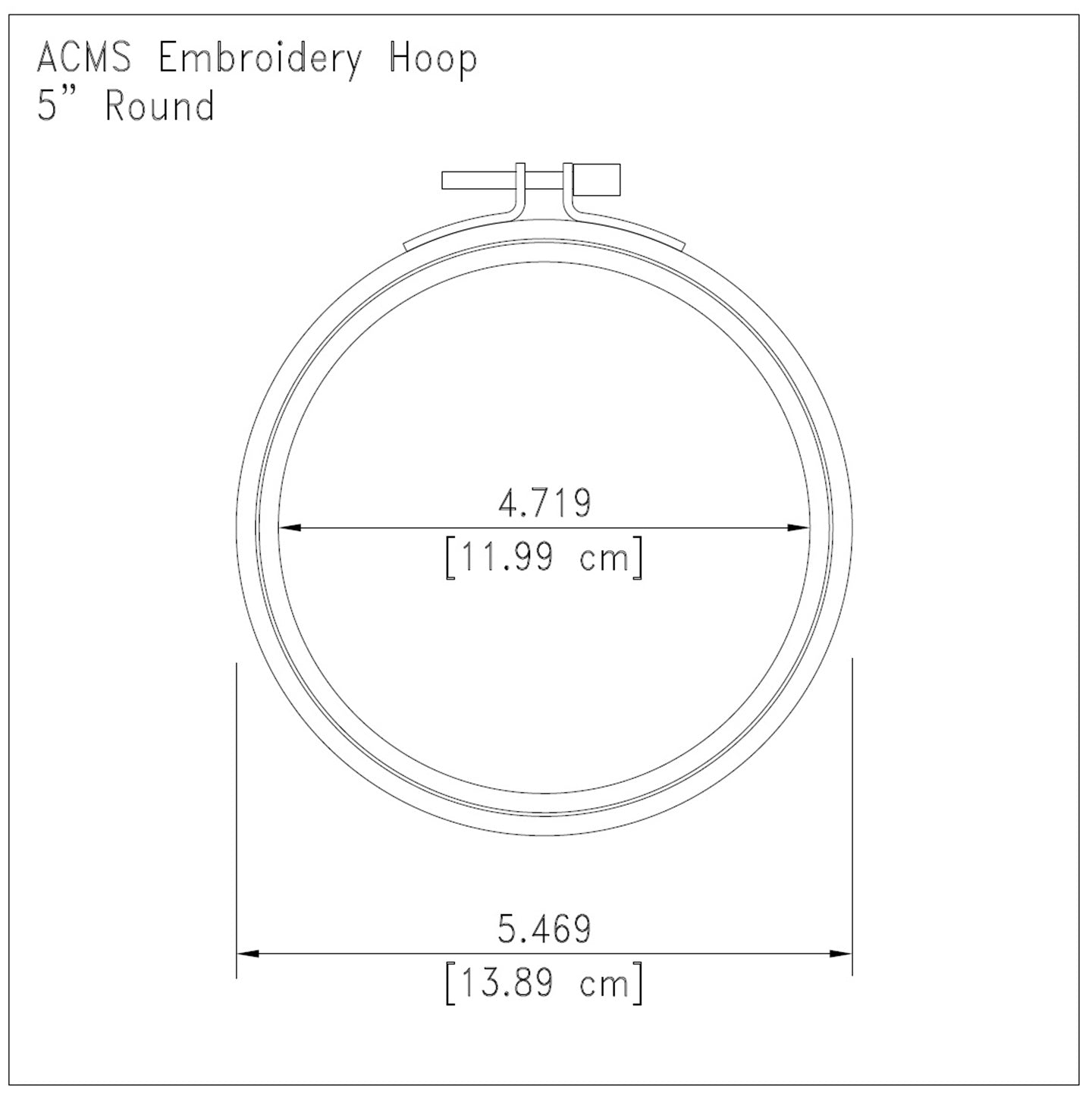 5" Round Embroidery Hoops
