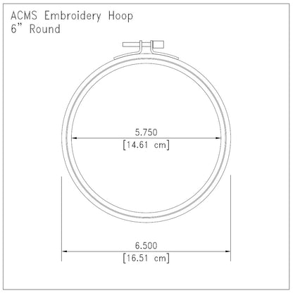 6" Round Embroidery Hoops