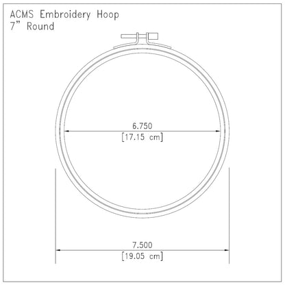 7" Round Embroidery Hoops