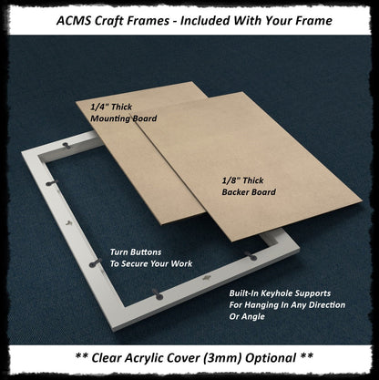 Rectangular Craft Frame - HUMP COVE Profile - 1 1/2" Frame Width - 1" Thick