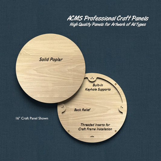 Round Craft Panel - Poplar - FLAT - 3/4" Thick