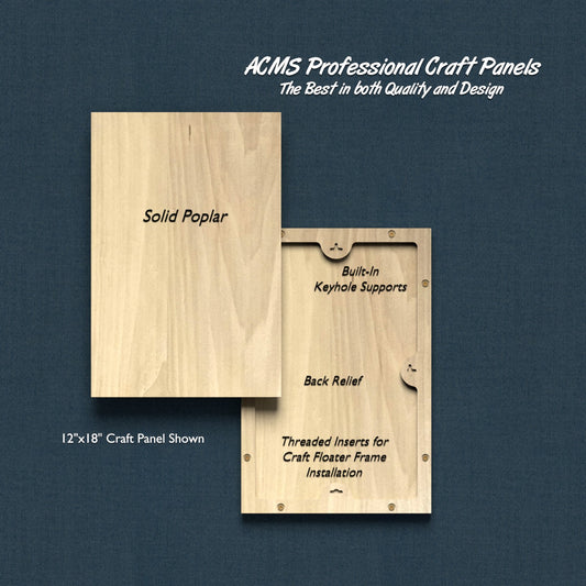 Rectangular Craft Panel - Poplar - FLAT - 3/4" Thick