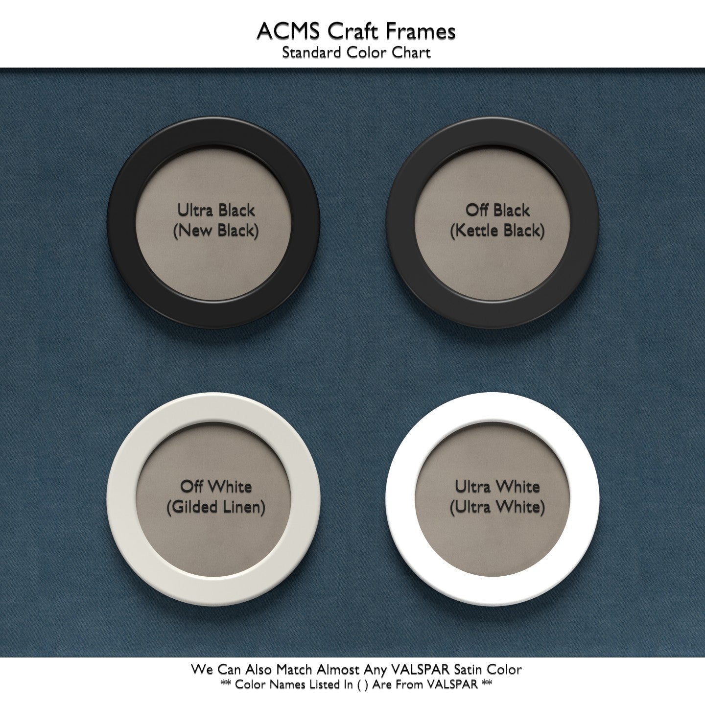 Oval Craft Frame - FLAT COVE Profile - 1 1/4" Frame Width - 1" Thick
