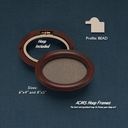 Oval Hoop Frame - Bead Profile - 1.25" Frame Width