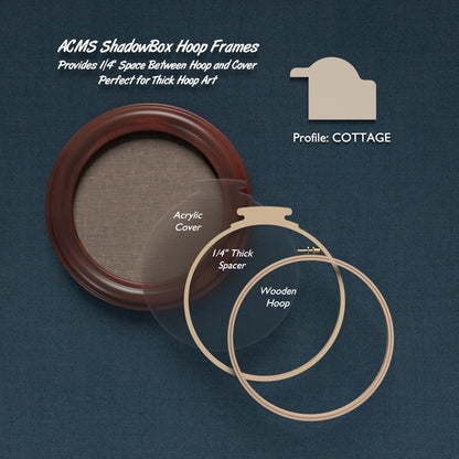 ShadowBox Hoop Frame - Cottage Profile - 1.75" Frame Width