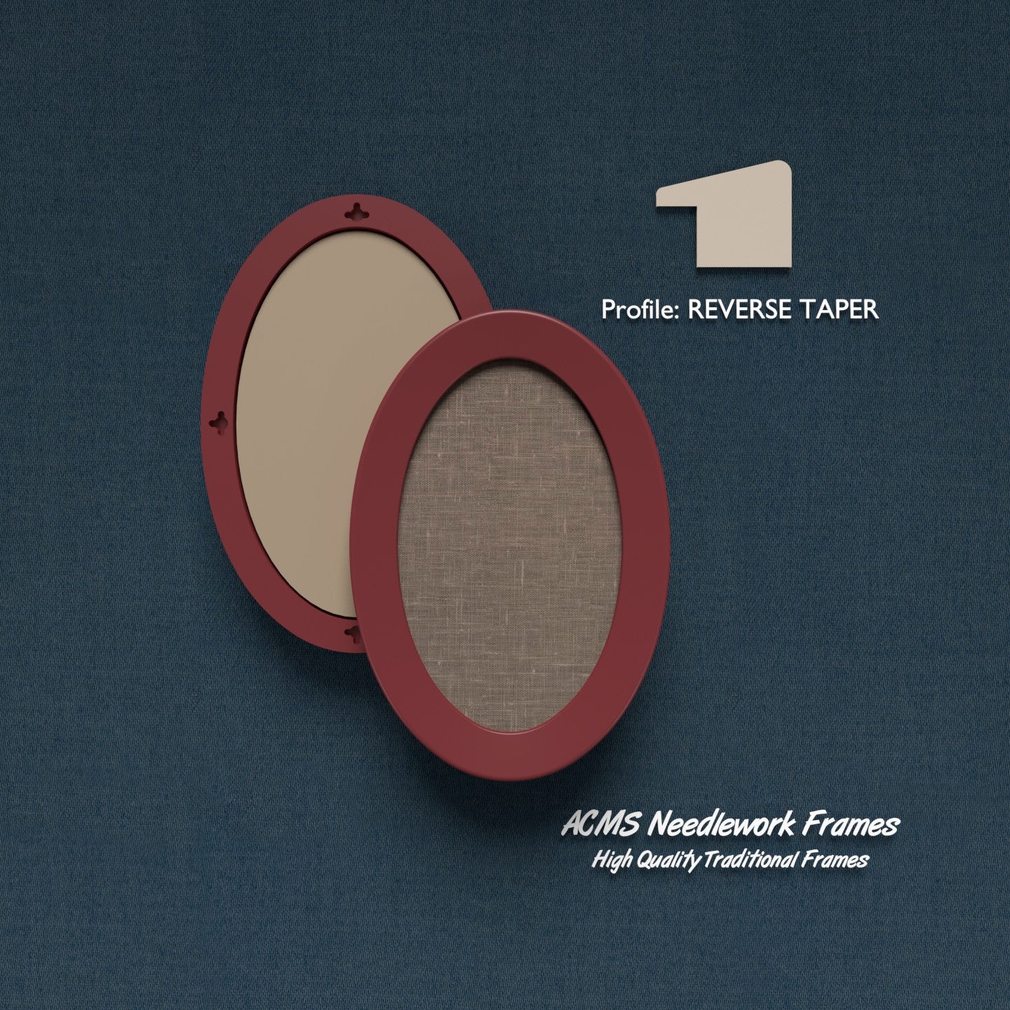 Oval Frame - Reverse Taper Profile - 1.25" Frame Width