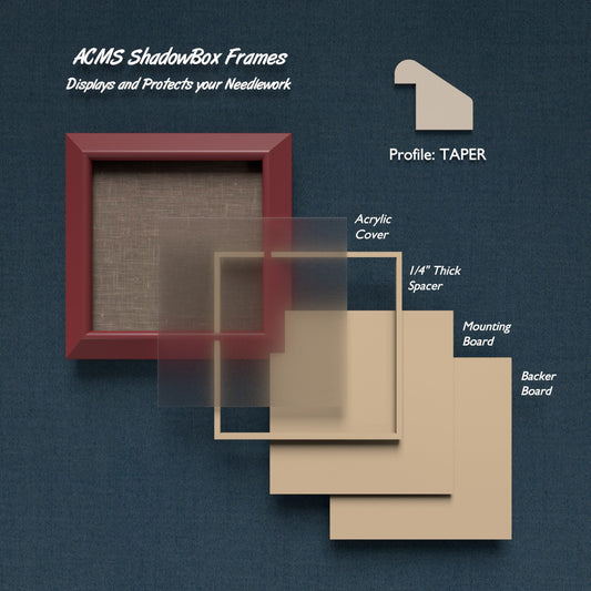 Square ShadowBox Frame - TAPER Profile - 1.375" Frame Width