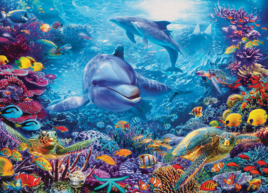 Puzzle Frame Bundle - 1000 Piece - Dolphins At Play